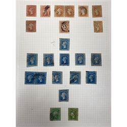Australia New South Wales stamps, including 1850-4 various imperf issues, 1854-6 including five pence, six pence, one shilling etc, 1856-60 registered letter stamps, 1861-88 five shillings etc, housed on pages