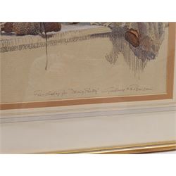 Geoffrey H Robinson (British 1925-): 'Pre-study for Sitting Pretty' - Dolls on a Windowsill, watercolour and pencil signed and titled 36cm x 47cm