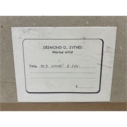 Desmond 'Des' G Sythes (British 1929-2008): 'Old Whitby - East Side', pen and ink signed, titled on label verso 36cm x 51cm