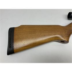 BSA 22 caliber air riffle with telescopic sight, in Fambeau hard case