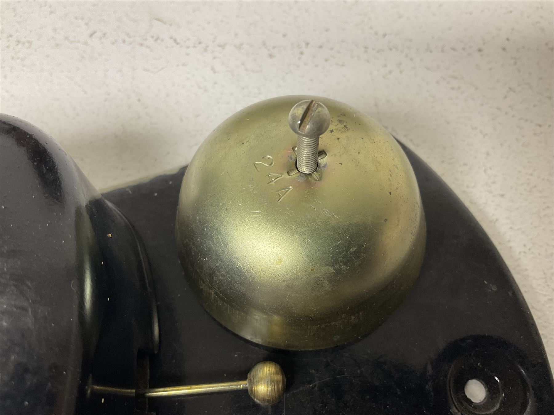 Two GPO wall mounted bell boxes, the first example marked no.1, and no.1A, together with three other wall mounted bell boxes 