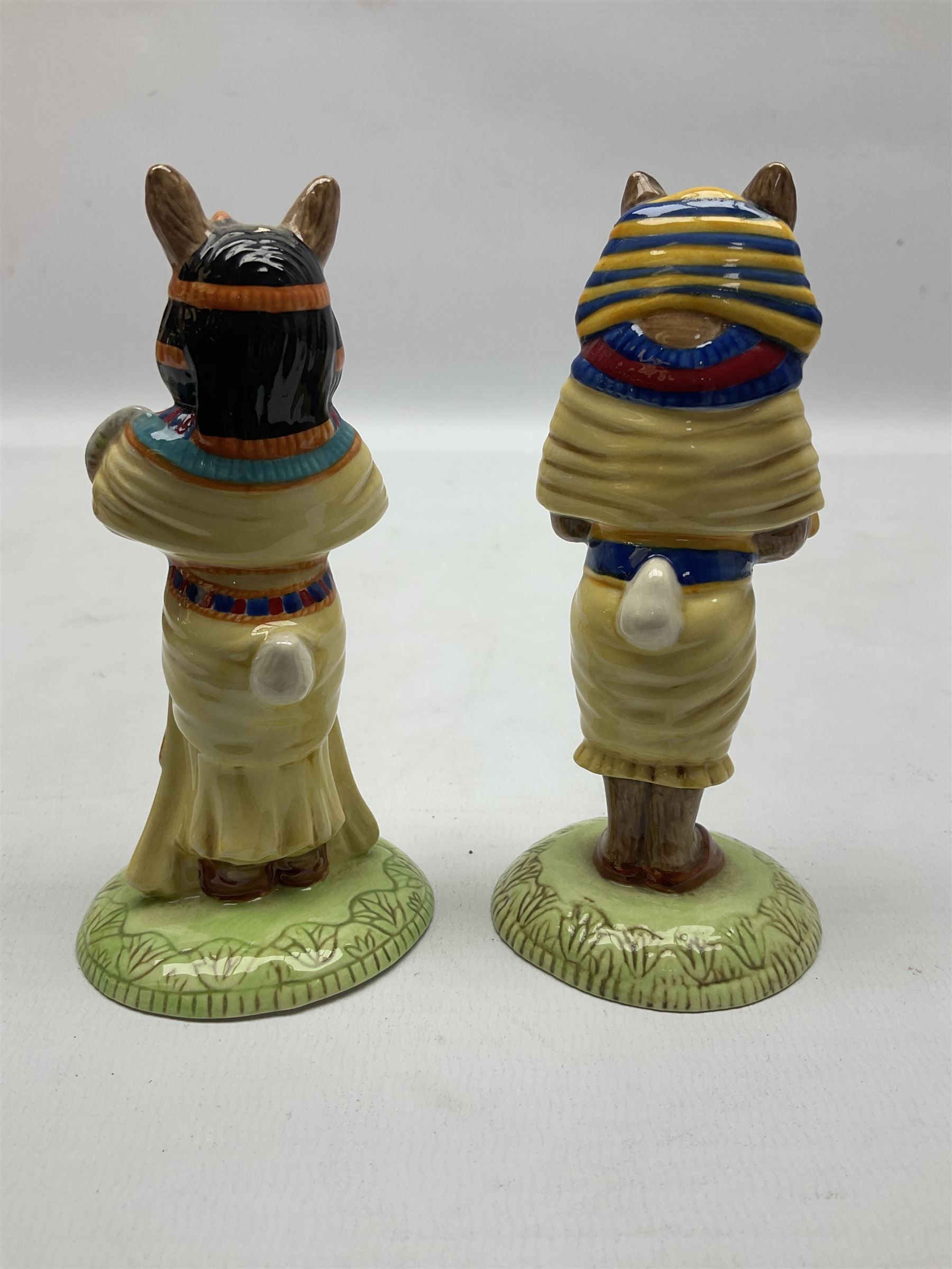 Two Royal Doulton Ancient Egyptian themed Bunnykins figures, with boxes (2)