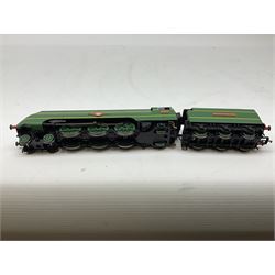 Hornby '00' gauge - Class P2 2-8-2 locomotive 'Cock O' The North' no. 2001, Class A4 4-6-2 locomotive 'Woodcock' no. 4493, Class A4 4-6-2 locomotive 'Golden Eagle' no. 60023 and Merchant Navy Class (Original) 4-6-2 locomotive 'Channel Packet' no. 21C1, all DCC ready (4)