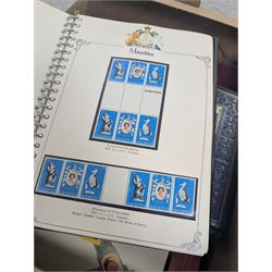 Collection of stamps, including 25th Anniversary Coronation albums, Royal Wedding First Day Covers album, Royal Mail Special Stamps 1986, 1987 and 1989, Locomotive Philatelica album, etc