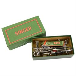 Singer 221K electric sewing machine, with case and accessories