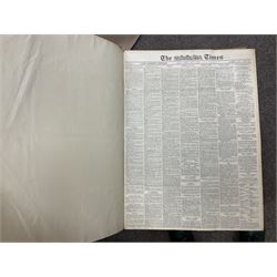 The Times Newspaper; an archive of The Times newspapers bound as five albums comprising, 1930 July & August, 1924, May & June, 1932 May & June, 1934 May & June, 1935 May & June
