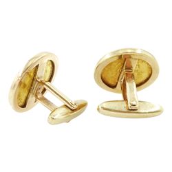 Pair of Netherlands 1959 Bolwerk Der Vrijheid 21ct gold coins, loose mounted in 9ct gold cufflinks