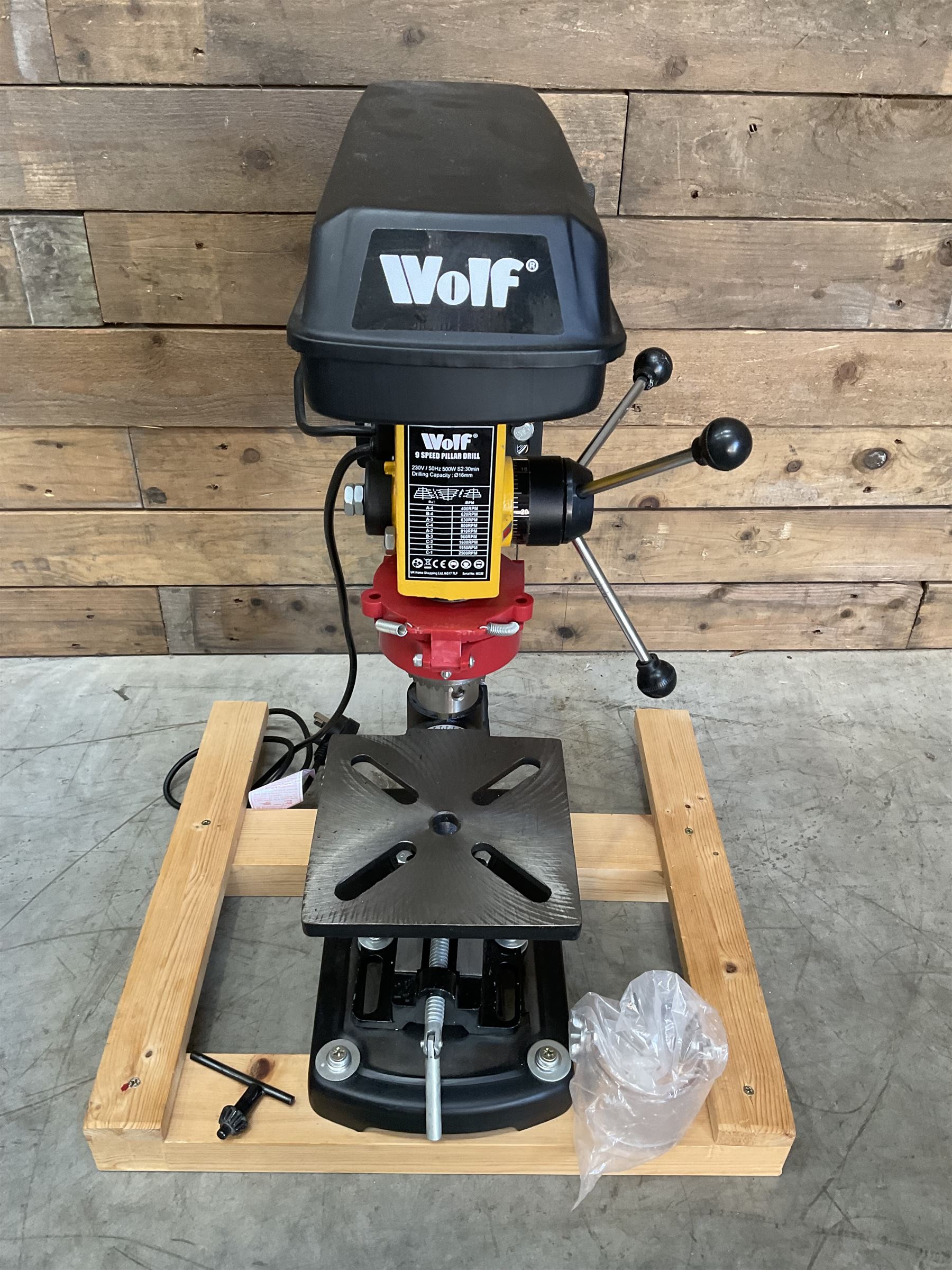 Wolf - bench mounted 9 speed pillar drill