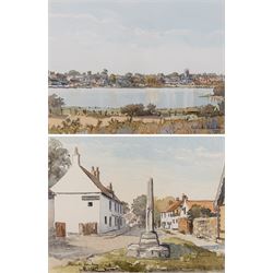 Patrick Austin Burton (British 1930-2009): A View of Hornsea Mere and The Old Cross, pair ...