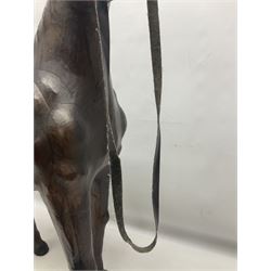 Liberty style leather horse, H68cm