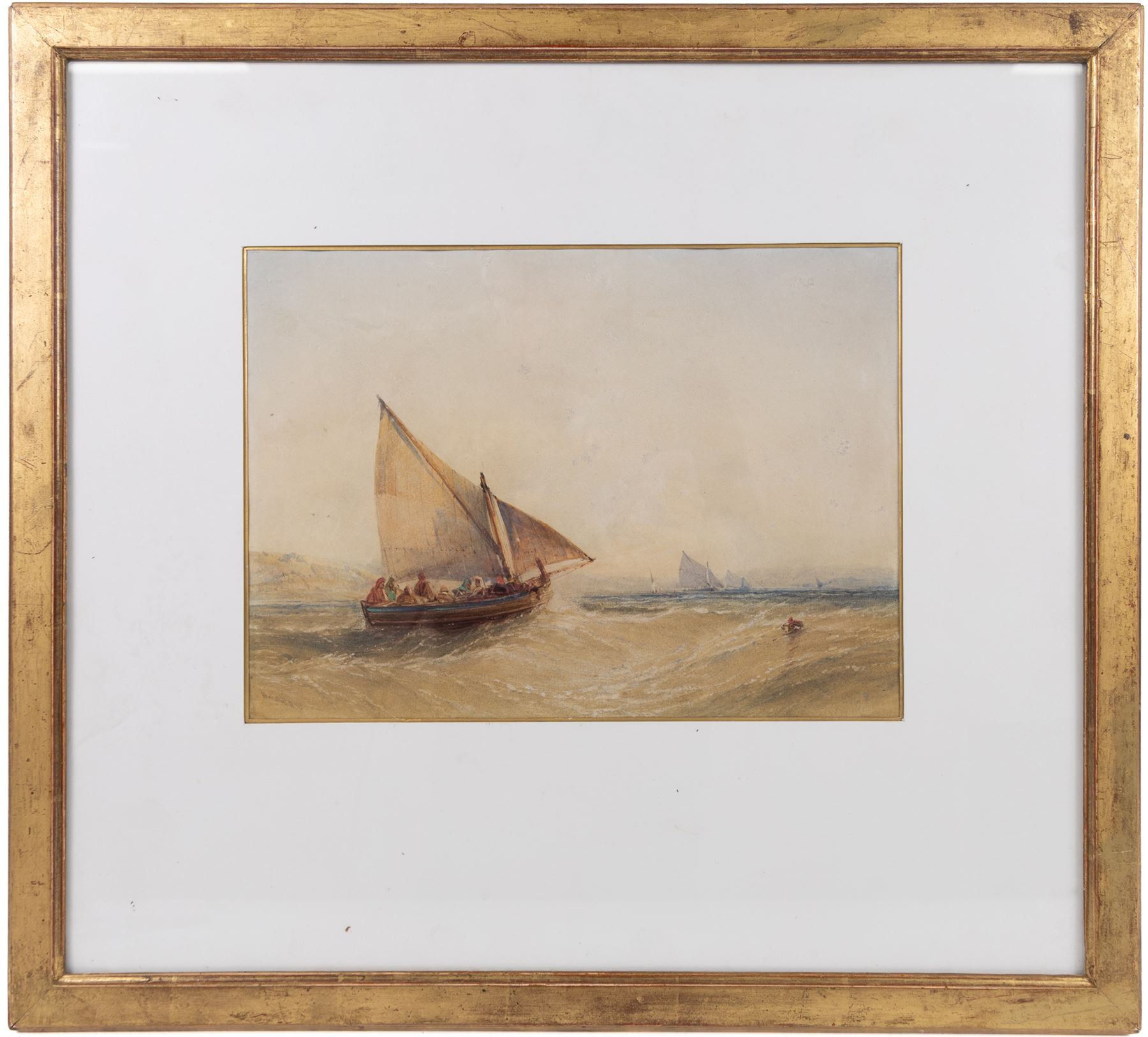 William Callow (British 1812-1908): Boats off Sorento - Bay of Naples, watercolour signed 22cm x 31cm 
