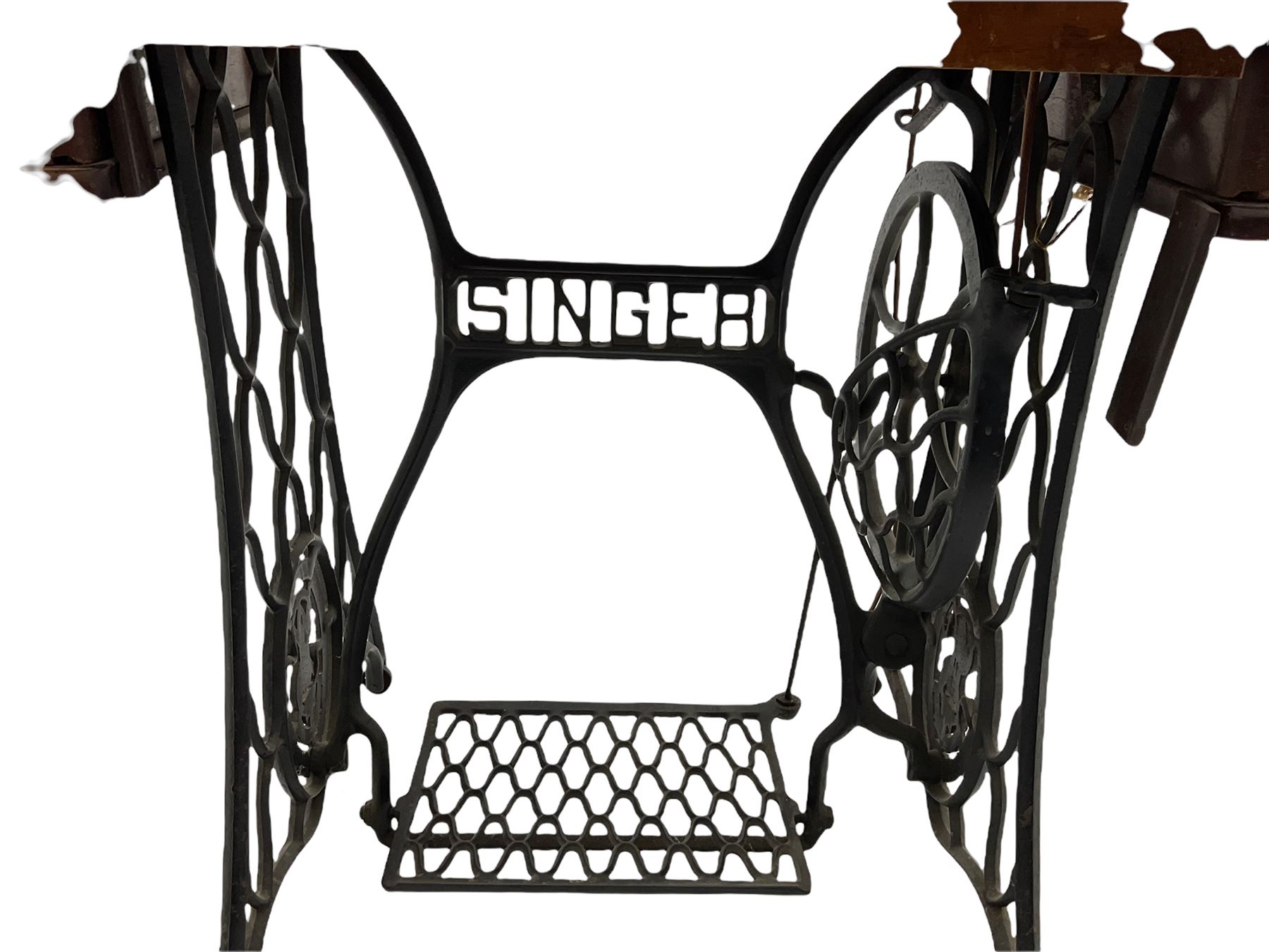 Singer - walnut and cast iron treadle sewing machine