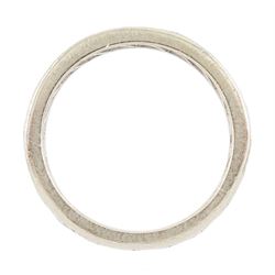 18ct white gold diamond chip full eternity ring, hallmarked