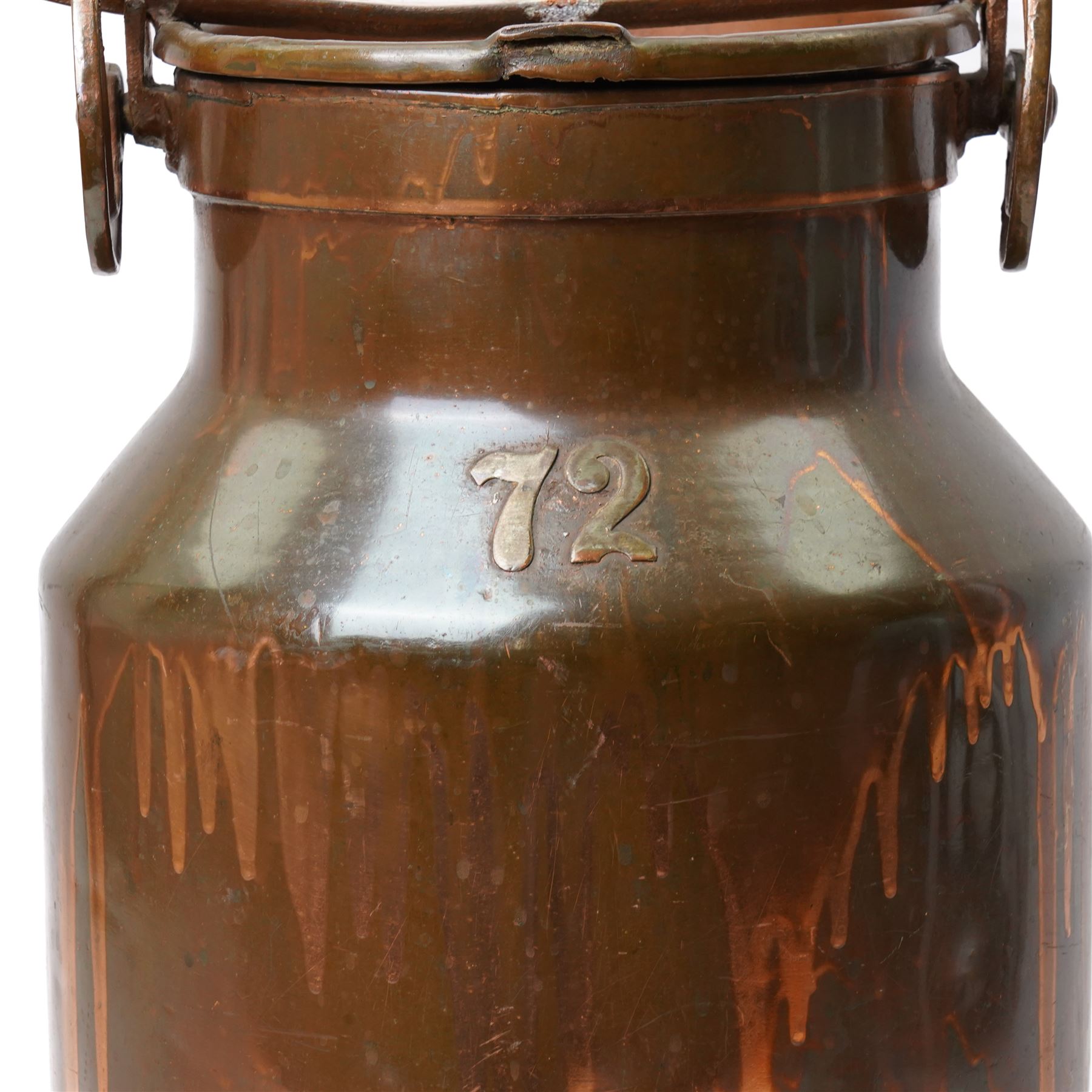Copper milk churn H54cm