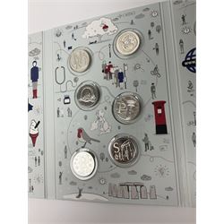 The Royal Mint 'The Great British Coin Hunt Quintessentially British A to Z' 2018 ten pence coin set, in card folder