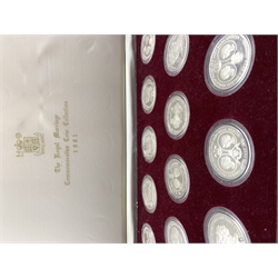 Royal Mint silver coins 'The Royal Marriage Commemorative Coin Collection 1981', comprised of sixteen silver coins, cased