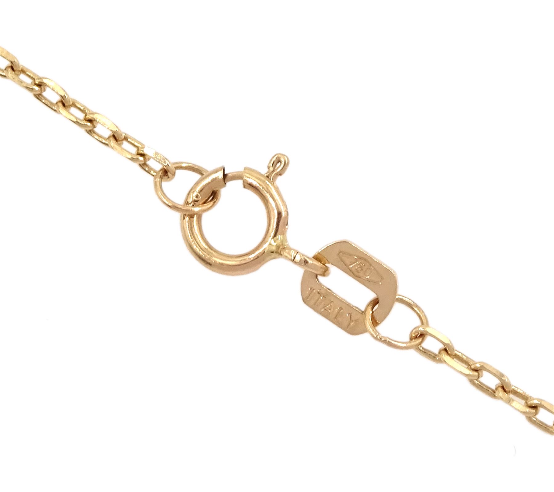 18ct gold baguette and round brilliant cut diamond cross pendant necklace, total diamond weight approx 1.50 carat