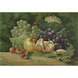 W Hartshorne (19th/20th century): Still Life, watercolour signed and dated 1910, 23cm x 34cm