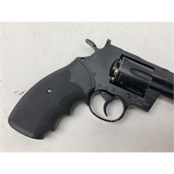 Marksman 1018 spring action BB pistol, serial no.121912951321, L27cm in original packaging with ball dispenser; and KWC .177 cal. CO2 revolver, serial no.31128882, L31cm (2)  NB: AGE RESTRICTIONS APPLY TO THE PURCHASE OF AIR WEAPONS.