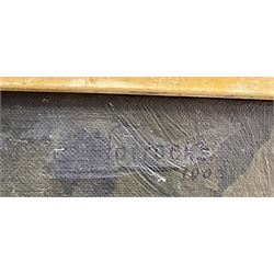 Annie Horrocks (British exh.1898-1903): Portrait of a Young Woman with Flowers in Her Hair, oil on canvas signed and dated 1903, 52cm x 42cm