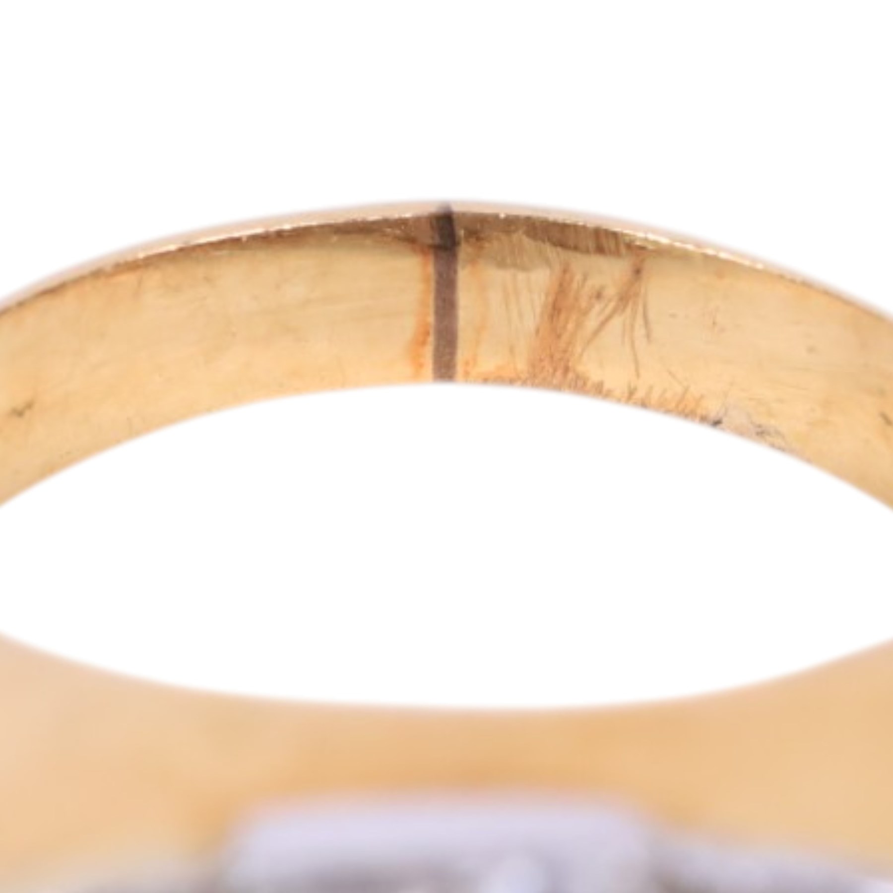 15ct gold paste set ring