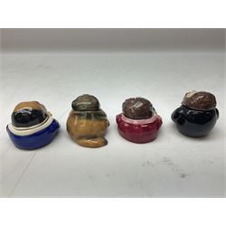 Fifteen Face Pots by Kevin Frances, all of music interest, to include the Beatles; Paul 'Kookoocachu', 'Love Is All You Need', 'Octopus's garden', 'While My Guitar Gently Weeps', 'All You Need Is Love' and 'Everybody's talking and no one says a word', Elton John; I'm still standing, Buddy Holly; 'That will be the day', David Bowie 'We can be heroes' , Mick Jagger prototype colour type etc, all boxed  