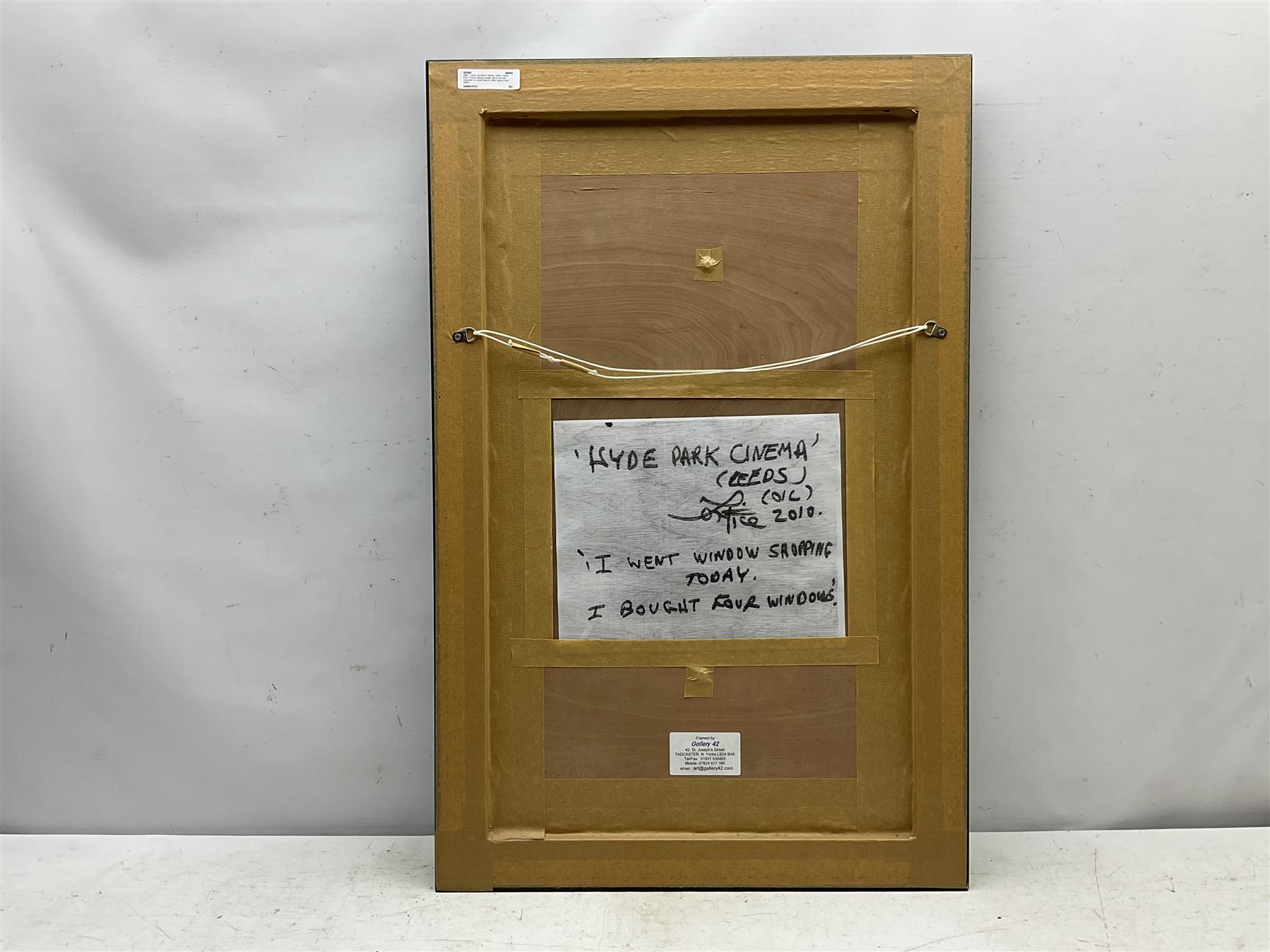 Allen Tortice (Northern British 1948-): Hyde Park Picture House Headingley Leeds, oil on canvas mounted on panel signed, titled signed and dated 2010 verso 51cm x 26cm