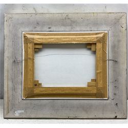 Don Micklethwaite (British 1936-):  Boats in the Harbour at Low Tide, oil on canvas signed 22cm x 29cm