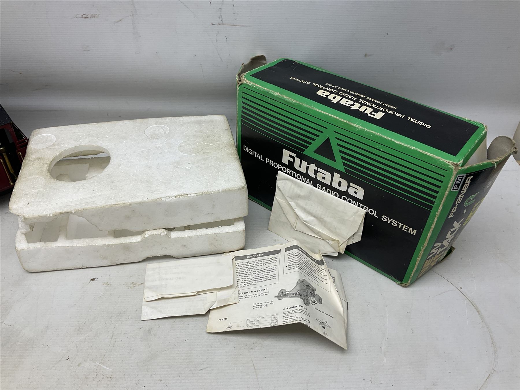 Roundhouse G scale, gauge 1 0-6-0, live steam tank locomotive ‘Lady Anne’, in crimson, black and brass livery, unboxed, together with a Futaba digital proportional radio control system