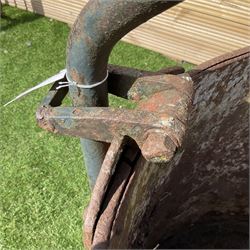 19th century large riveted steel smelting pot crucible  - THIS LOT IS TO BE COLLECTED BY APPOINTMENT FROM DUGGLEBY STORAGE, GREAT HILL, EASTFIELD, SCARBOROUGH, YO11 3TX