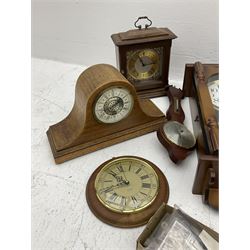 Collection of mantle clocks, wall clocks and clock related accessories 