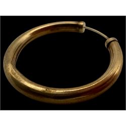 Three pairs of 9ct gold earrings, including two pairs of hoop earrings