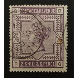 Great Britain Queen Victoria (1883-84) used two shilling and sixpence stamp, S.G. 175 MAO2406  