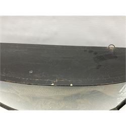 Taxidermy: Brown trout (Salmo trutta), skin mount set above a pebbled river bed with reeds and ferns, against blue painted back drop, enclosed within an ebonised bow-front display case, with 'Costa Beck June 8th 1920, Weight 3 3/4lbs',inscribed to the glass, H31cm, L62cm 