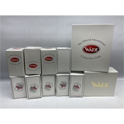 Twelve Wade Collectors Club Figures, comprising six Wind in the Willows figures; Rattie, Mole, Toad, Badger, Weasel and Rattie and Mole on the Water, Six Peter Pan figures; Captain Hook, Peter Pan, Wendy, John, Michael and Tinkerbell  