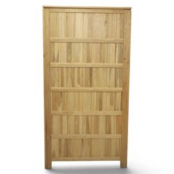 Solid light oak open bookcase, fitted with six open shelves
