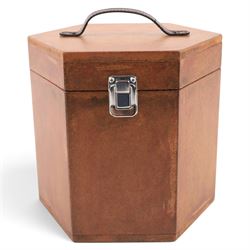 Late 19th century Anglo three-row concertina by C. Jefferies, twenty-six bone buttons, circa 1880, stamped 'C Jefferies Maker', in modern custom made carry case
