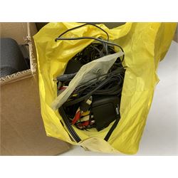 Cased Sony 'Trinicon' HVC-200P video camera, Sony Betamax portable video cassette recorder, cased Sony Video 8 CCD-V100E video camera, Sony SL-F1UB portable video cassette recorder, two Sony AC power adaptors etc