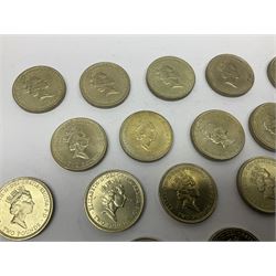 Twenty-eight Queen Elizabeth II old style two pound coins, including 1994 'Bank of England' etc