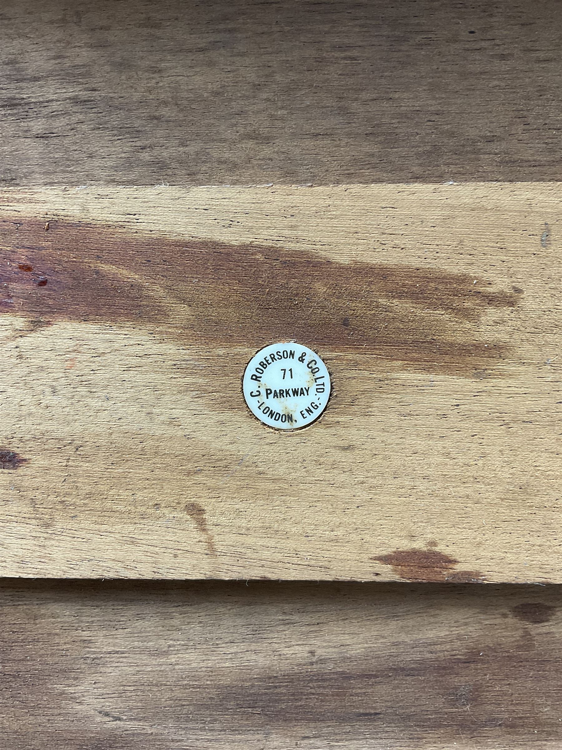 John Harold Wood (British ?-c1965): The artist's easel, palette, paint box, and six books on painting (9) 
Provenance: by direct descent through the artist's family. Wood had a cottage in Robin Hood's Bay, and his sister married Staithes Group artist Percy Morton Teasdale (1870-1961).