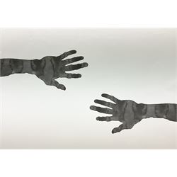 Sir Antony Gormley RA (British 1950-): 'Hands', limited edition wrapping paper sheet, produced for the Teenage Cancer Trust by Selfridges Wrapped 2005, 45cm x 70cm (unframed)