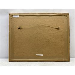 Edgar Longstaffe (British 1852-1933): Highland Cattle and Sheep in Mountain Landscapes, pair watercolours and gouache signed with monograms 23.5cm x 37cm (2)