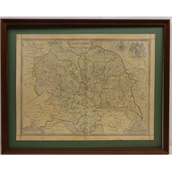  'York Shire', 17th century map by John Speed (British 1552-1629) pub. Thomas Bassett & Richard Chiswell, London 1676 42cm x 55cm  