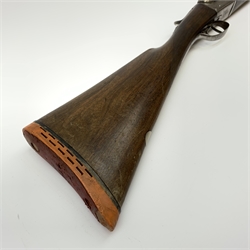 C.W. Andrews London 12-bore box lock side-by-side double barrel shotgun with walnut stock and 76.5cm barrels, No.5909, L121cm overall SHOTGUN CERTIFICATE REQUIRED