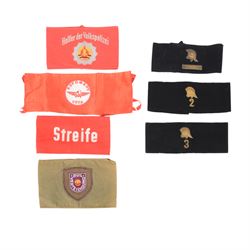 Seven foreign military armbands, comprising Soviet Aeroflot, three Dutch Engineers; 1st 2n...