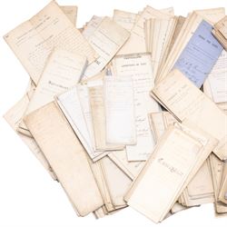 York and Yorkshire legal ephemera - large box of late 19th/early 20th century conveyancing documents, agreements, mortgages, conditions of sale and solicitor’s papers relating to York and surrounding area properties, including Acomb New Estate, Bishopthorpe, Huntington Road, Victoria Avenue, Swinerton Avenue and other addresses, many with York solicitor/printer details