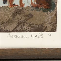 Norman Wade (British 1922-2004): 'Lindisfarne Abbey', limited edition lithograph signed titled dated '70 and numbered 55/70, 50cm x 65cm
