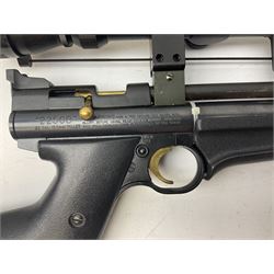Crosman Air Guns Model 2250B .22 CO2 air rifle, with sound moderator, VLife 3-9 x 40 telescopic sight and Model 1399 Custom skeleton stock, serial no.700B25270, L91cm; with quantity of CO2 gas canisters, 