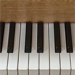 Edwardian C. Bechstein mahogany cased baby grand piano, serial no. 84403 circa 1907, retailed by 1066 Pianos Cambridge, raised on turned and faceted tapering supports terminating in brass castors, H100cm, L183cm
This item has been registered for sale under Section 10 of the APHA Ivory Act