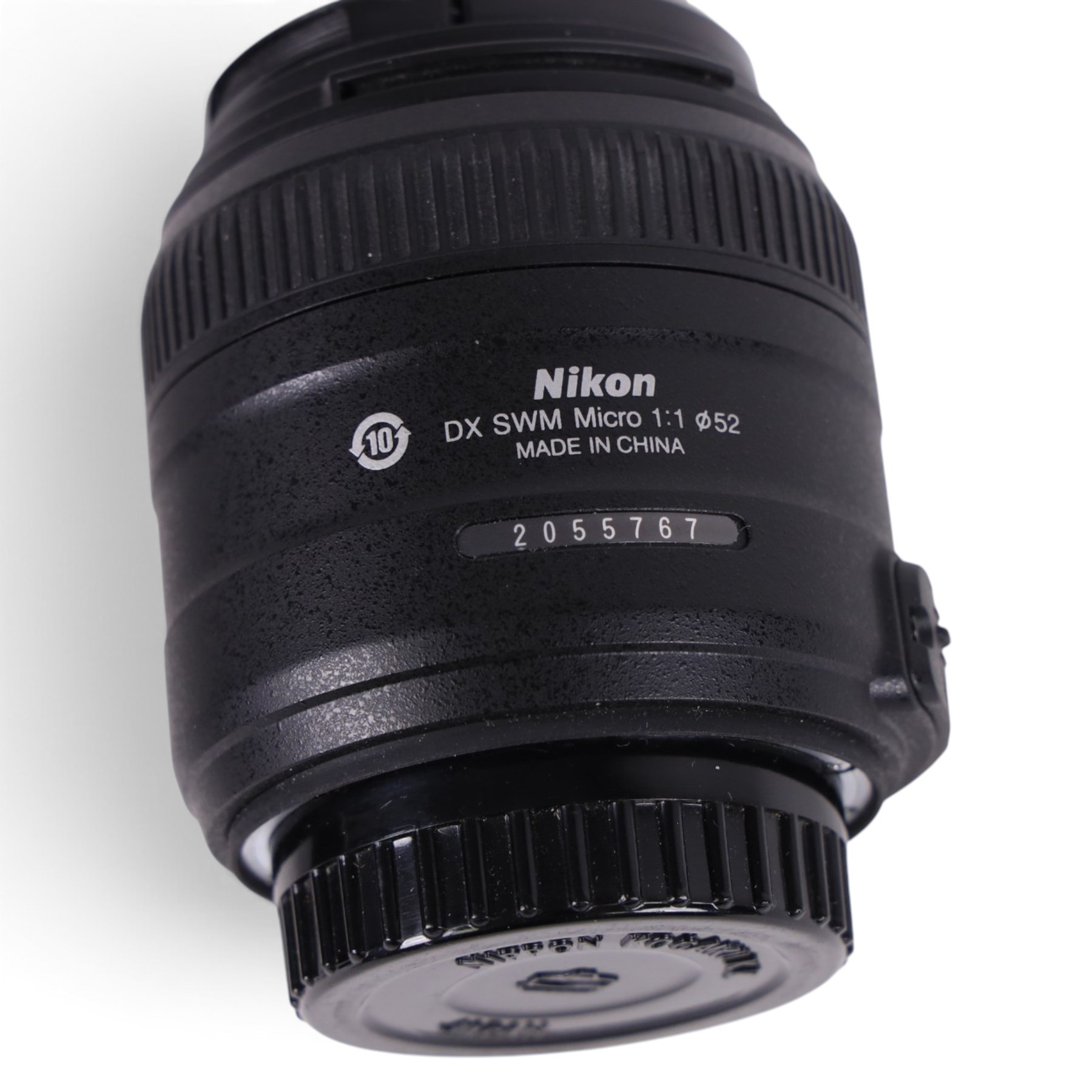 Two Micro-Nikkor camera lenses, comprising AF-S DX 40mm 1:2.8G with user manual, serial no. 2055767 and a 55mm 1:3.5 serial no. 1051782
